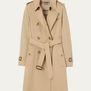 Kensington Organic Belted Double-Breasted Trench Coat
